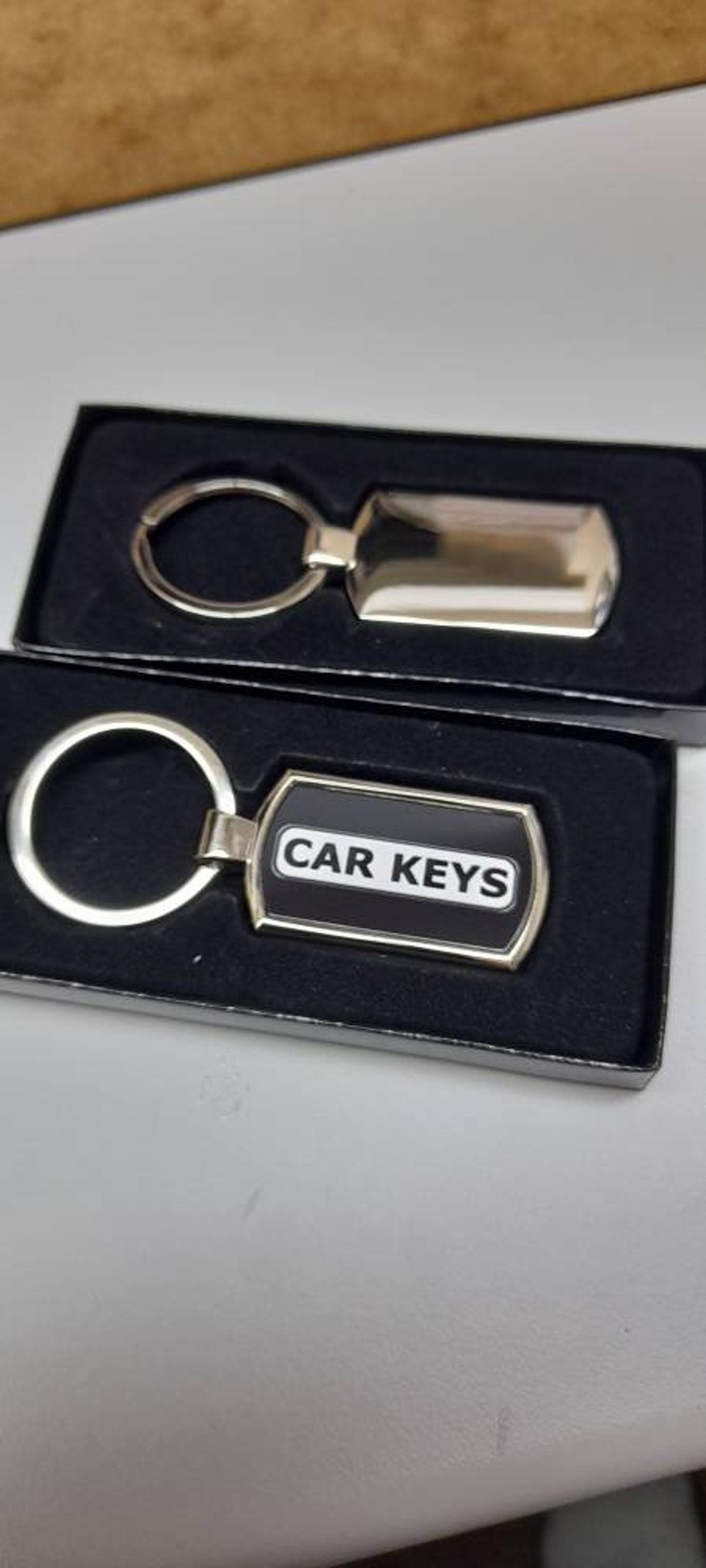 Car Keys Keyring Gift Birthday Chrome Metal Keying With Free Etsy