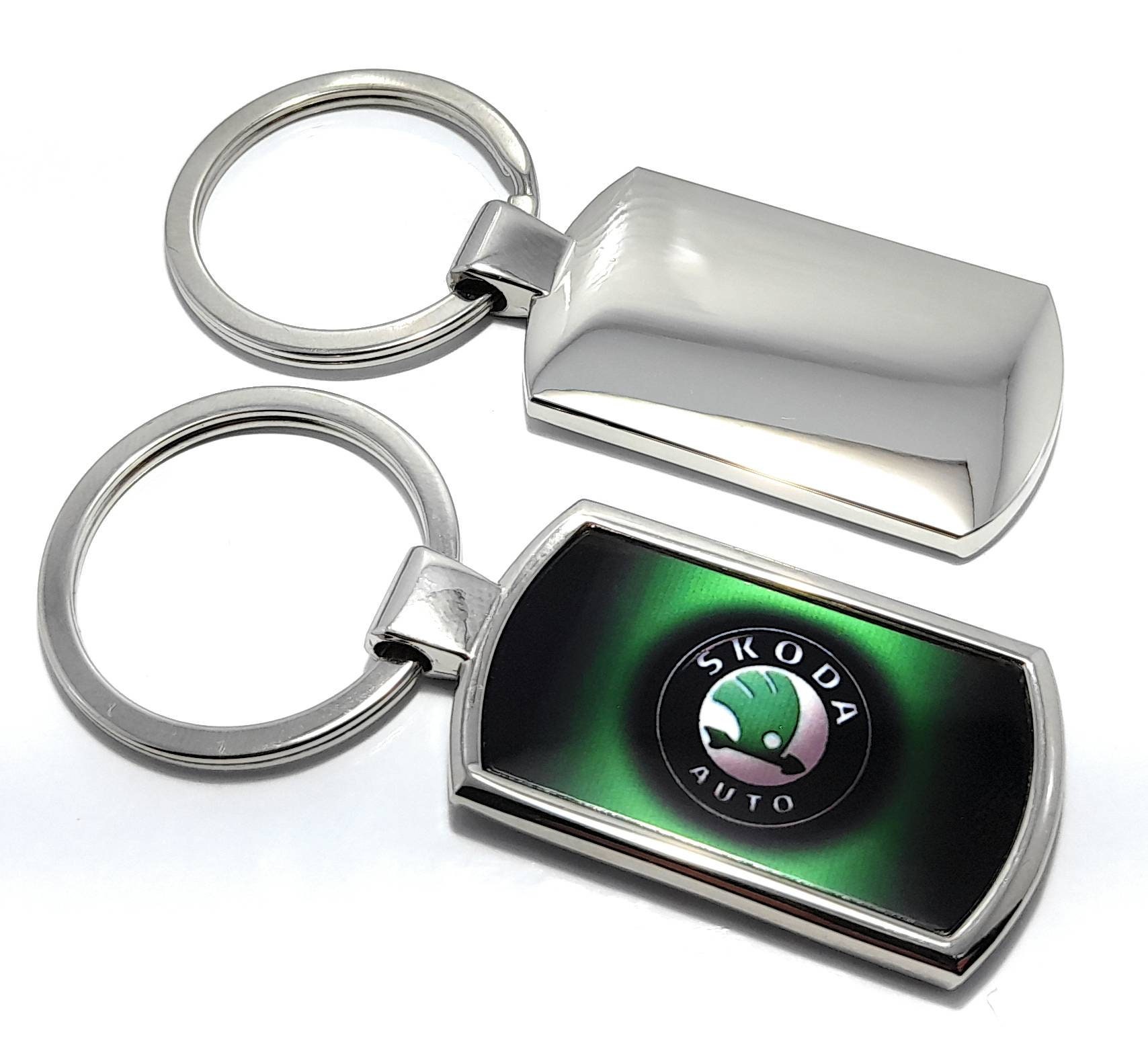 Skoda keyring Regalo Cumpleaños Chrome metal keying Con Etsy