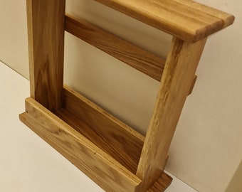 Solid oak Wood Narrow Side End Sofa Table with Storage - Various Sizes Available, handmade from solid oak bespoke, rustic