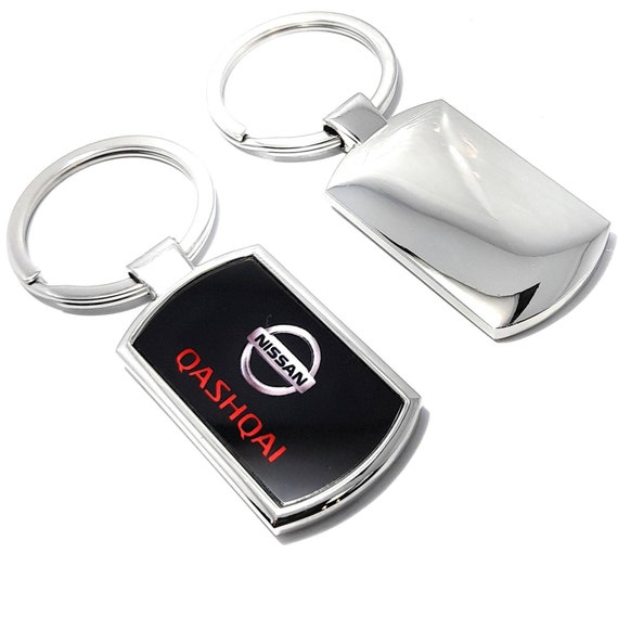 Nissan Qashqai Keyring Gift Birthday Chrome Metal Keying With