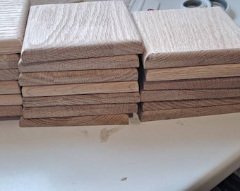 4,6,12 OAK Square Wood Coasters laser cut 4mm thick oak veneer Drink mats. 