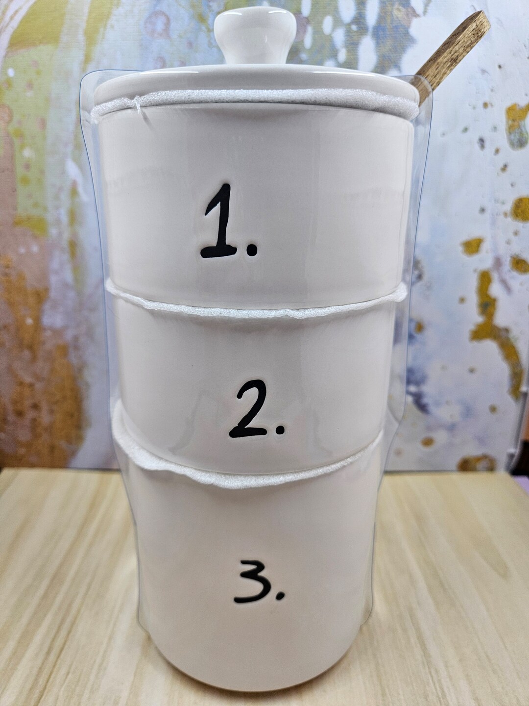 Rae Dunn 1, 2, 3 Stacking Canisters BRAND NEW Etsy