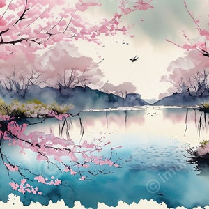 Digital Download Tranquillity Art printing perfect for sublimation prints for mugs or for t-shirts, Fantasy digital art in Jpg PDF SVG Files