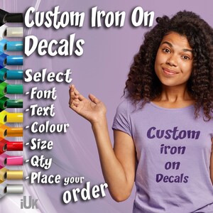 Custom Iron on T-shirt Transfers Personalised Your Image Photo Design Hen  Stag Nights Stickers Fancy Dress 