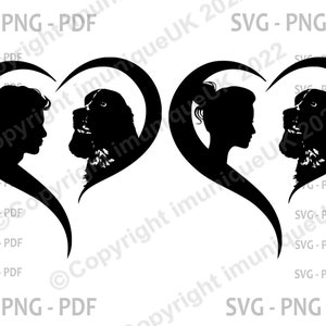 Spaniel Silhouette SVG: Love My Dog, Cricut, Silhouette (Digital Download)