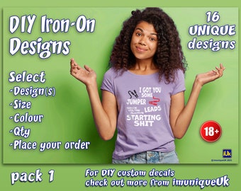 Rude Sarcastic Iron On Decal: DIY Heat Transfer Vinyl