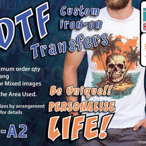 Personalisierte DTF Vinyl Aufkleber für T-Shirts