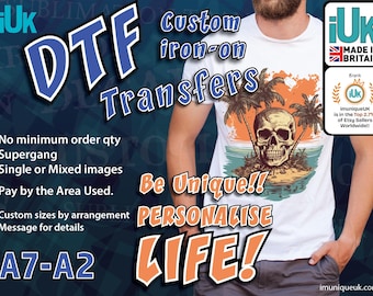 Custom Iron On Transfers: Personalized DTF Vinyl Decals for T-Shirts