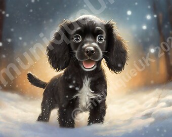 Snow Dogs Mug Wrap: 11oz Sublimation Design (Digital Download)