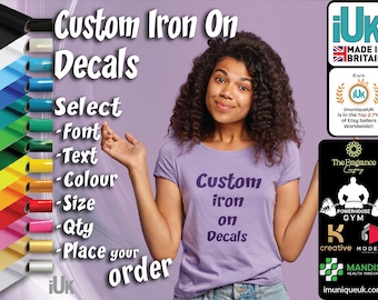 Iron on transfers Vinyl Decals Personalised T-Shirt: Wedding & Event Décor