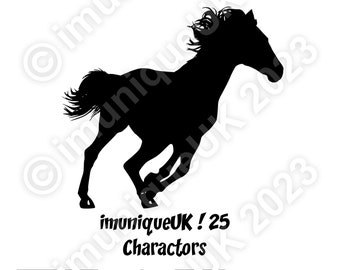 DIY custom iron on horse decal for T Shirts, horse turning, personalised easy to use HTV Heat Transfer Vinyl/