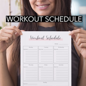 Work Out Planner | Weekly | Fitness Schedule | Instant Download | PDF | Digital Planner | Printables | Printable