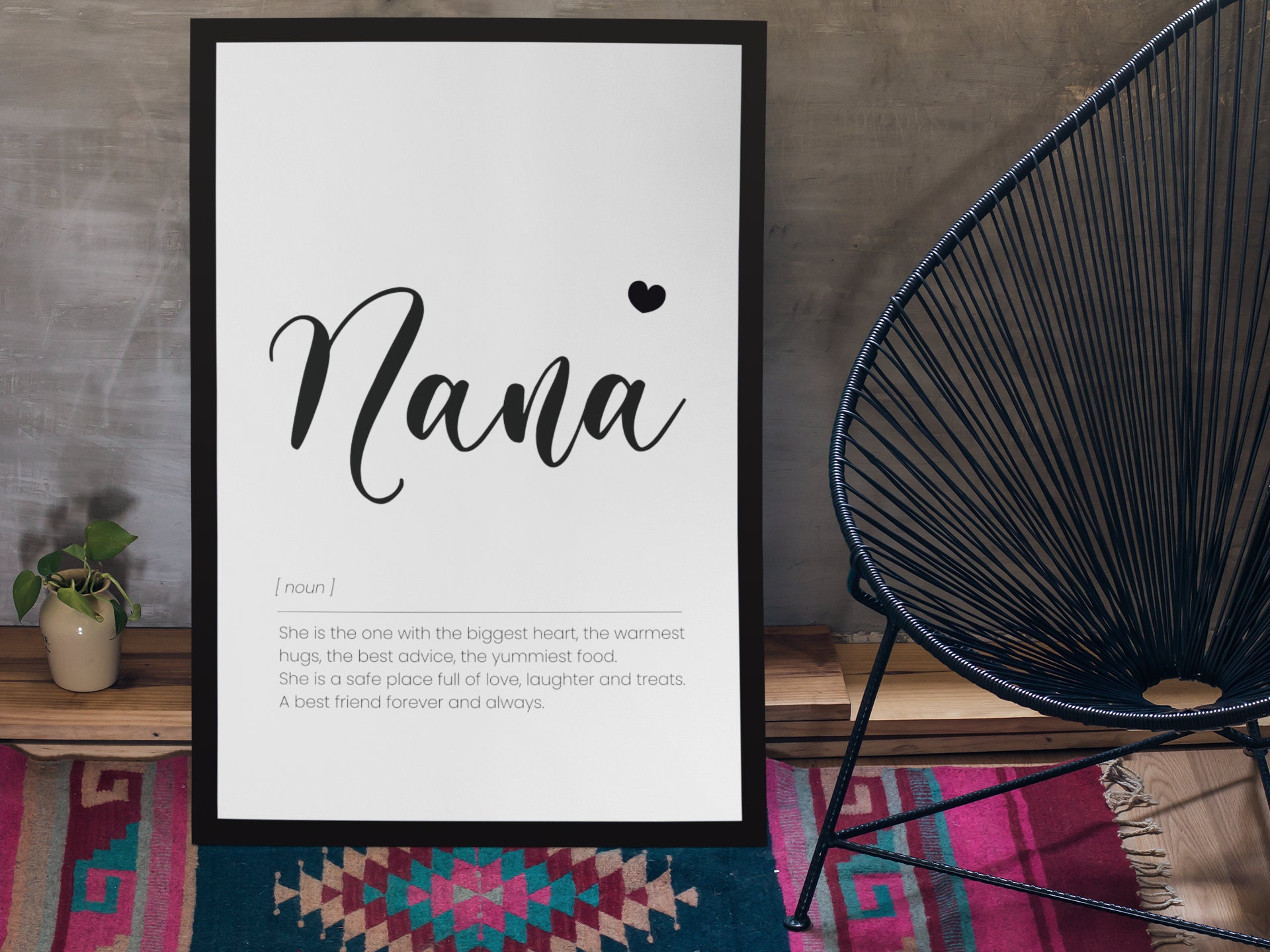 Nana Definition, Nana Mothers Day, Nana Gift, Nana Print, Prints Wall