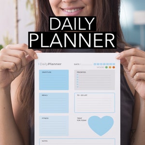Daily Planner, Printable Planner, Daily Schedule, Daily Organizer, School Planner, To-Do List, Planner Printable - A4 & Letter Sizes