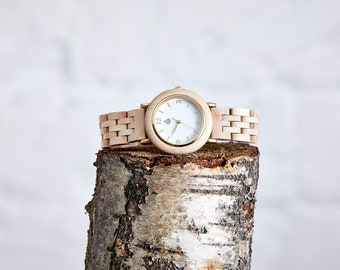 The Birch - Handgemaakt houten horloge voor dames