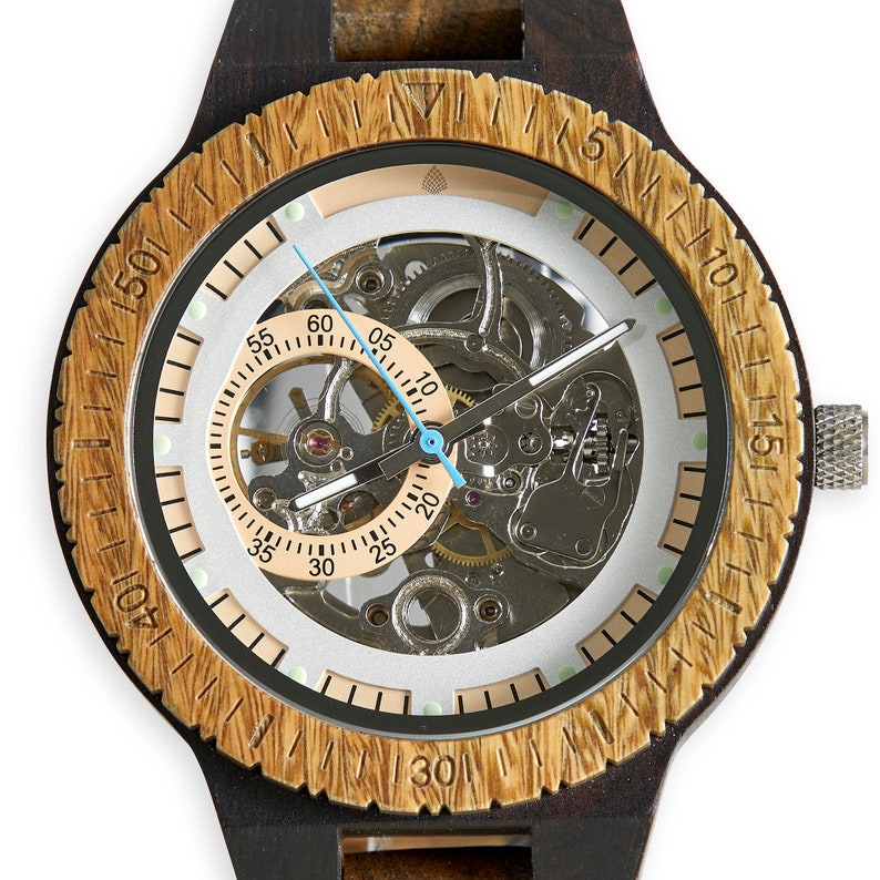 The Hemlock Mechanical Wood Watch for Men image 3