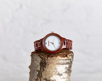 De Magnolia - Handgemaakt houten horloge voor dames