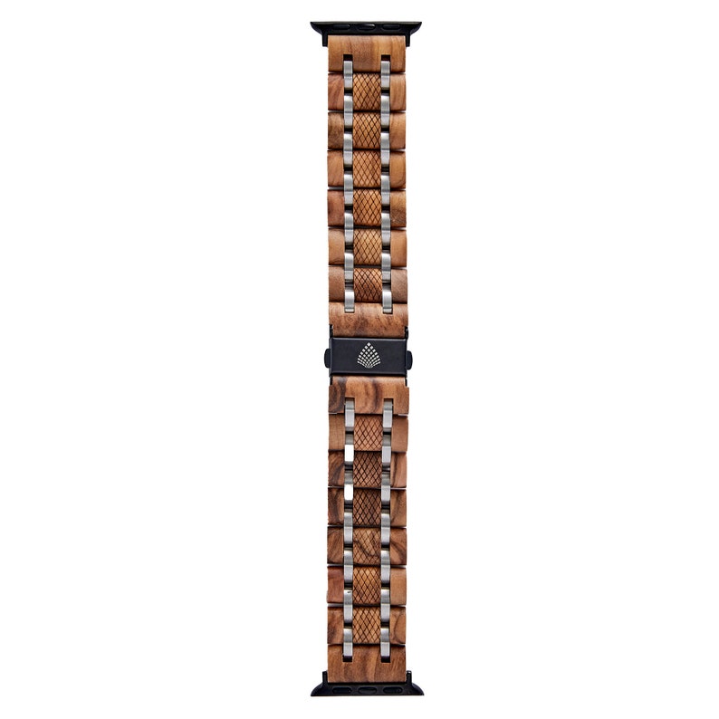The Olive Apple Watch Strap Handmade Recycled Natural Wood Apple Watch Strap image 3