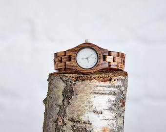 The Pine - Handgemaakt houten horloge voor dames