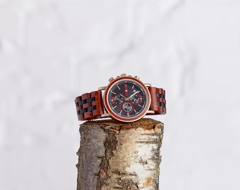 The Redwood - Handgemaakt houten horloge voor heren