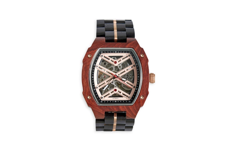 The Mahogany Mechanical Wood Watch for Men image 4