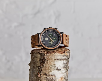 The Cedar - Montre en bois faite main pour homme