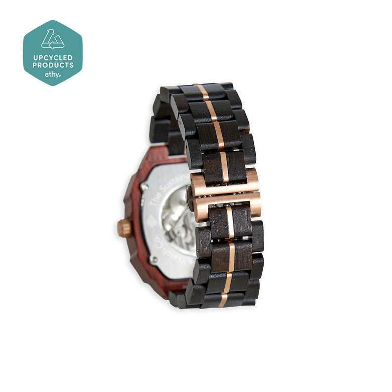 The Mahogany Mechanical Wood Watch for Men image 5