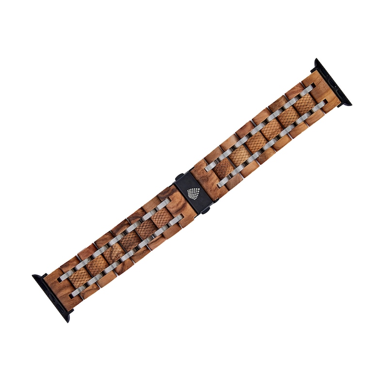 The Olive Apple Watch Strap Handmade Recycled Natural Wood Apple Watch Strap image 4