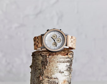 The White Cedar - Handgemaakt houten horloge voor heren