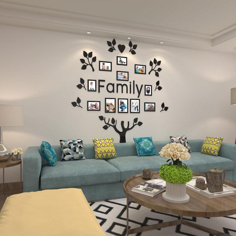 Laser Cut Family Tree Wall Decor Picture Frames Collage - Etsy