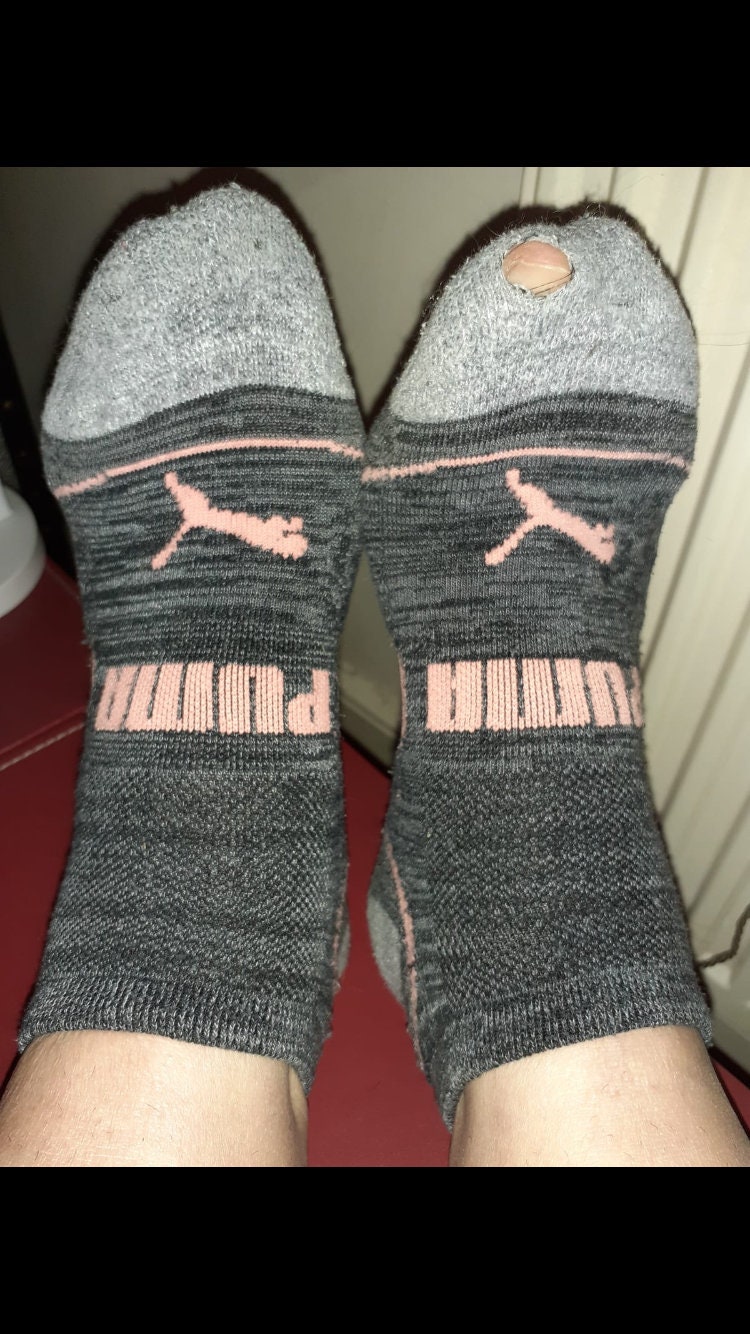 Very well worn womens puma socks uk 8 Etsy