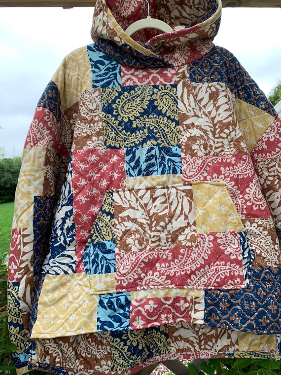 QUILTED PATCHWORK HOODIE