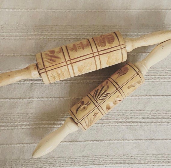 Antique Springerle cookie roller. Etsy