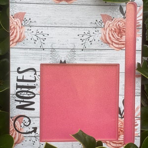 Custom Rustic Floral Sticky Note Holder