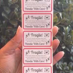Custom Made Fragile Shipping Labels
