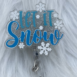 Let It Snow Glitter Badge Reel