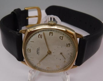 Rotary Super-Sports 9K Gold Case Wristwatch