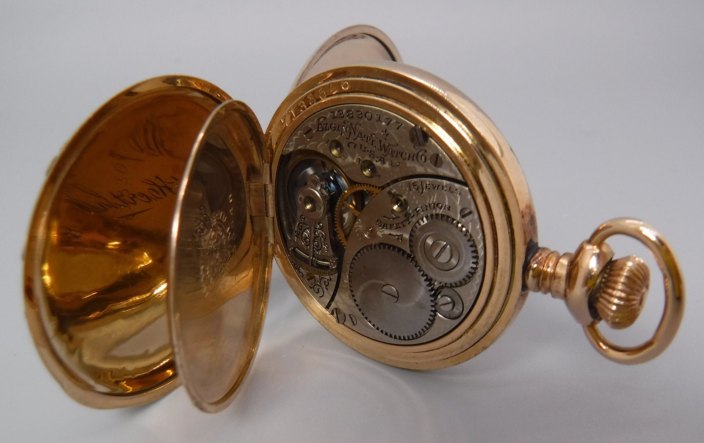 Elgin Extra Fancy Dial With Extra Fancy Multi-color Hunter Case