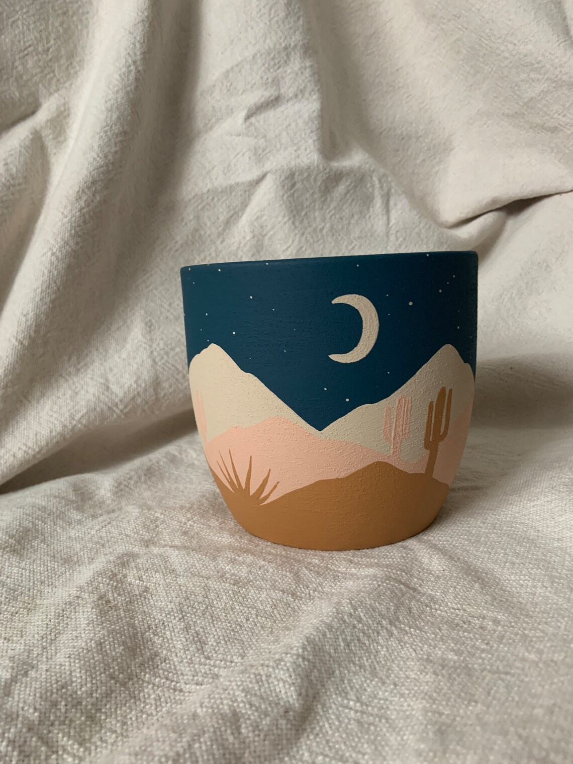 Hand Painted Indoor Plant Pot No Drainage 4 Sizes Matte Etsy UK