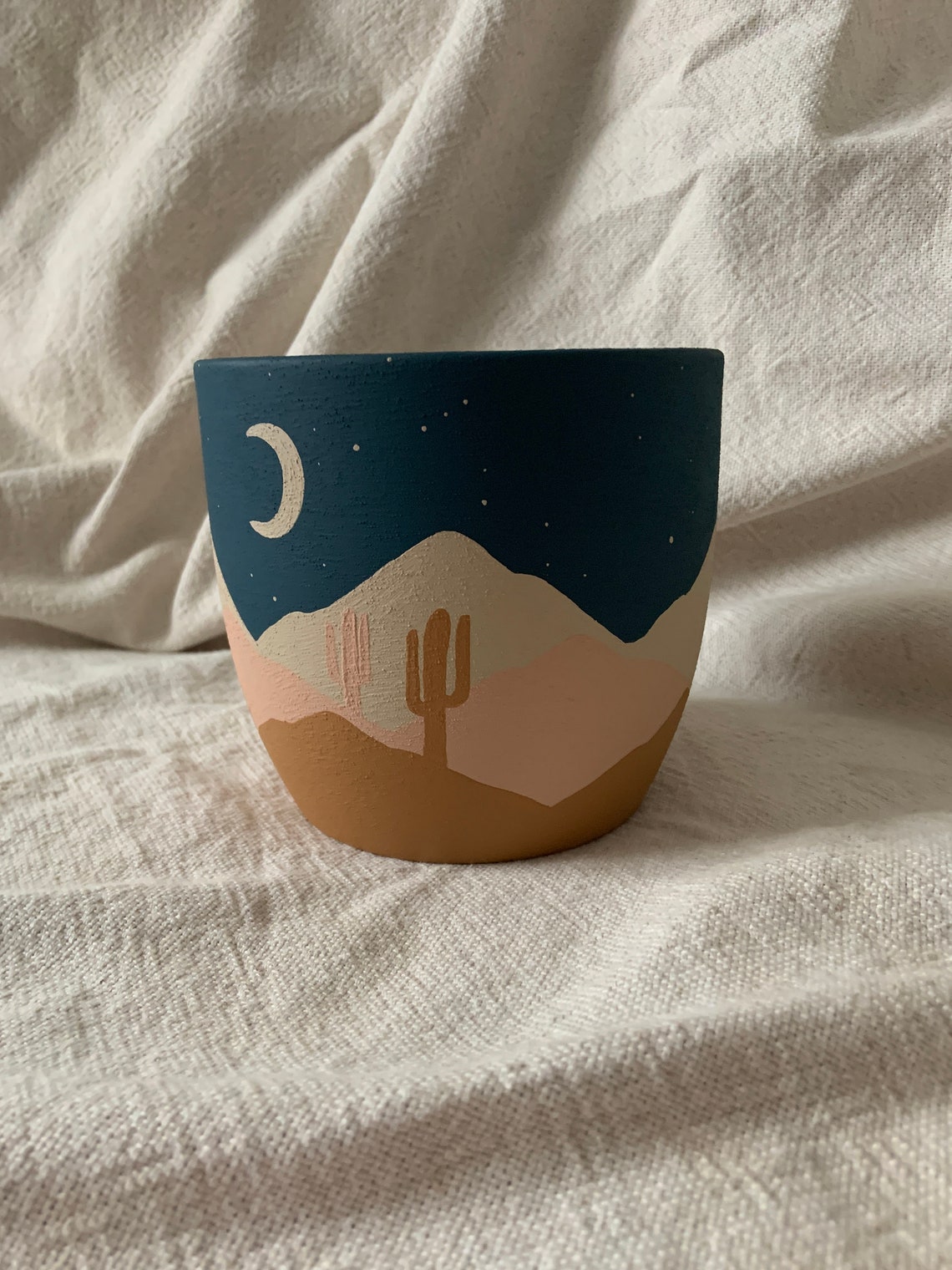 Hand Painted Indoor Plant Pot No Drainage 4 Sizes Matte Etsy UK