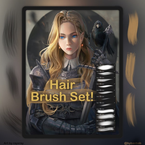 Hair Brush Set for Procreate!