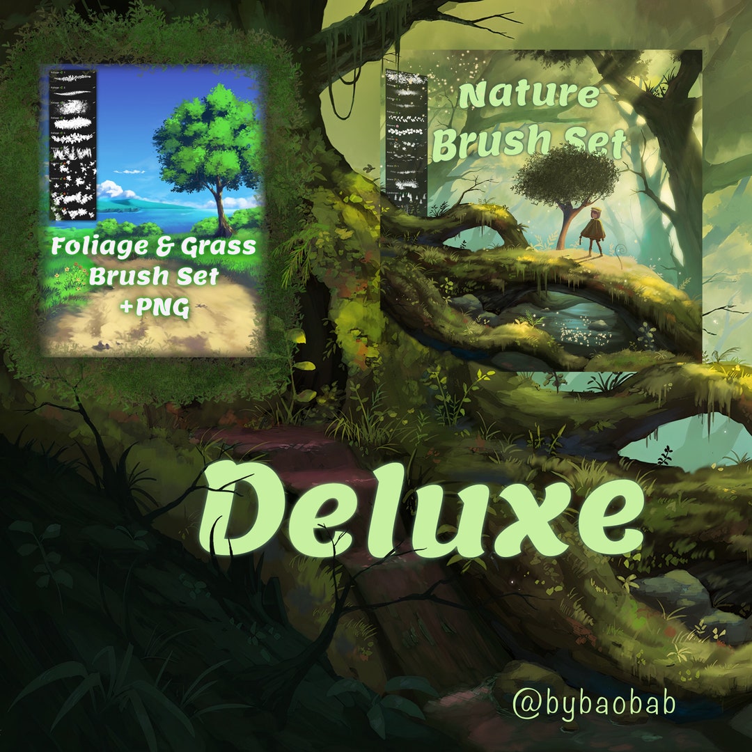Deluxe Nature Brush Set for Procreate Etsy