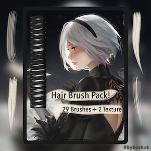 Hair Brush Pack + Texture for Procreate!