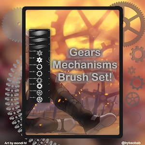 Gears Mechanisms Brush Set for Procreate!