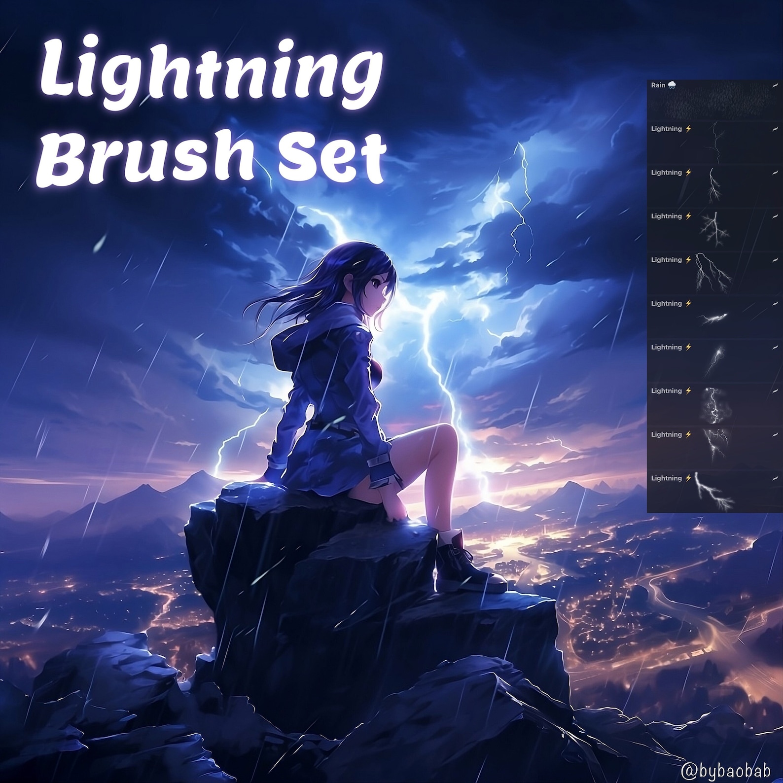 Lightning Brush Set for Procreate! - Etsy