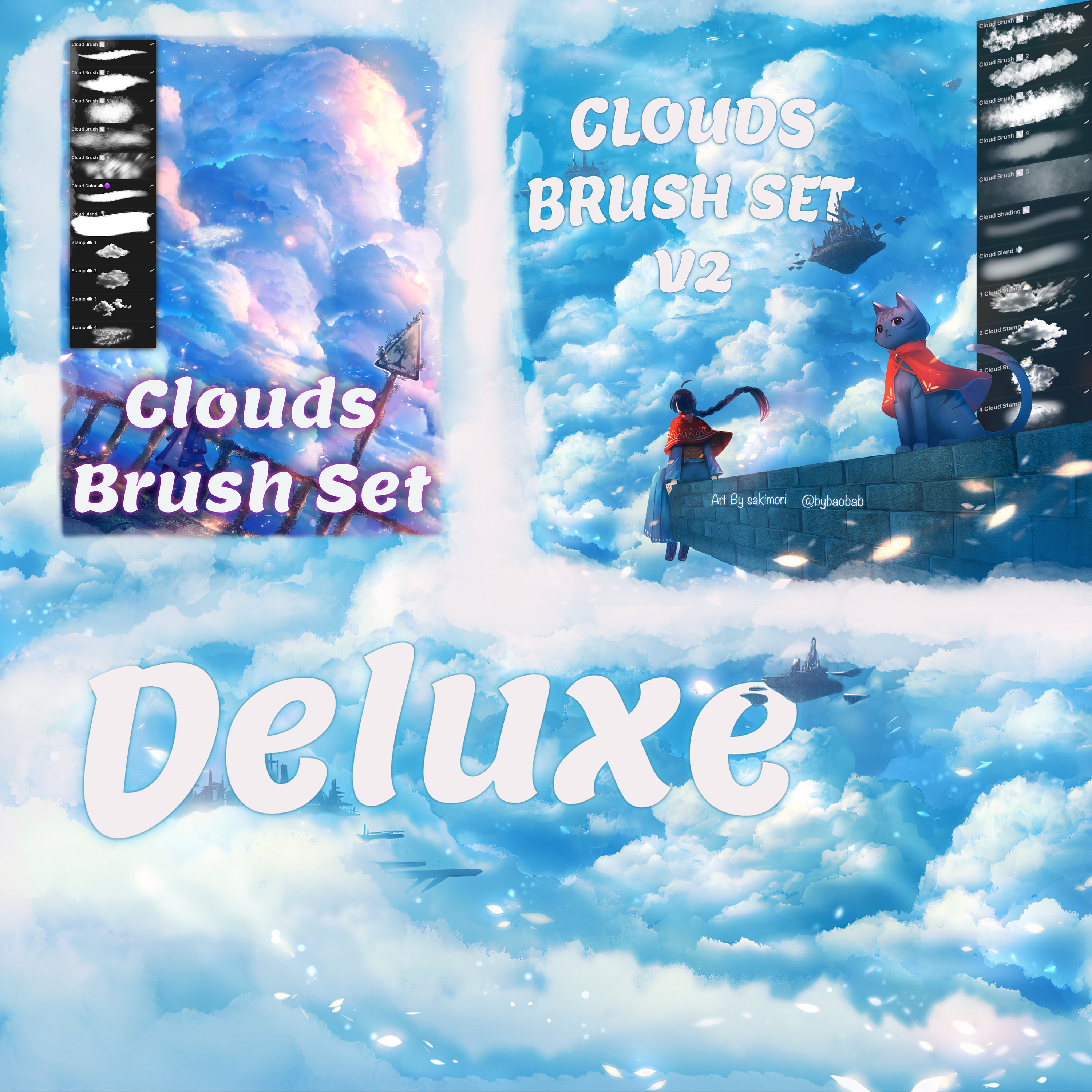 Deluxe Clouds Brush Set for Procreate - Etsy UK