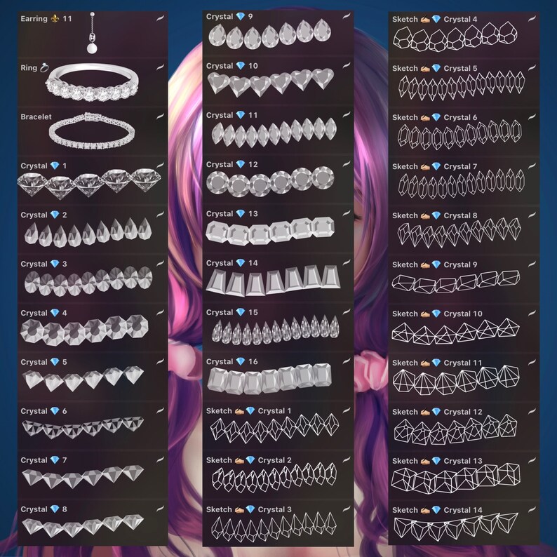 Jewelry Brush Set for Procreate Etsy