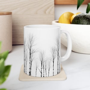 Birkenholz Becher, Birken Tasse, Rustikale Birken Kaffeetasse, Naturholz Kaffeetasse, Birkenbaum Design Tasse, Wald Thema Kaffeetasse