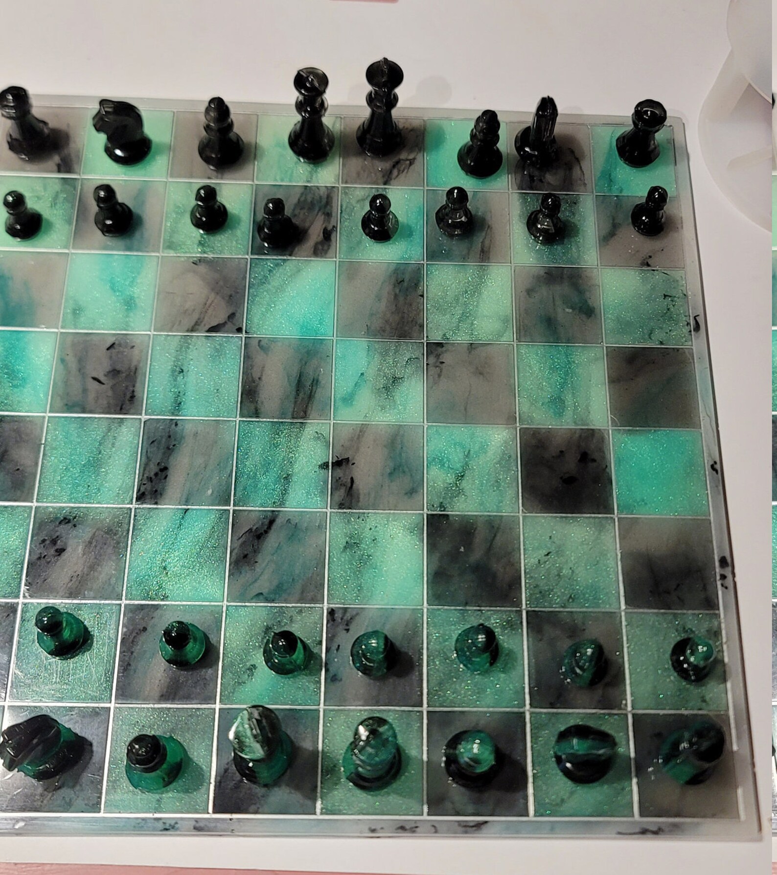 Chess board resin Etsy