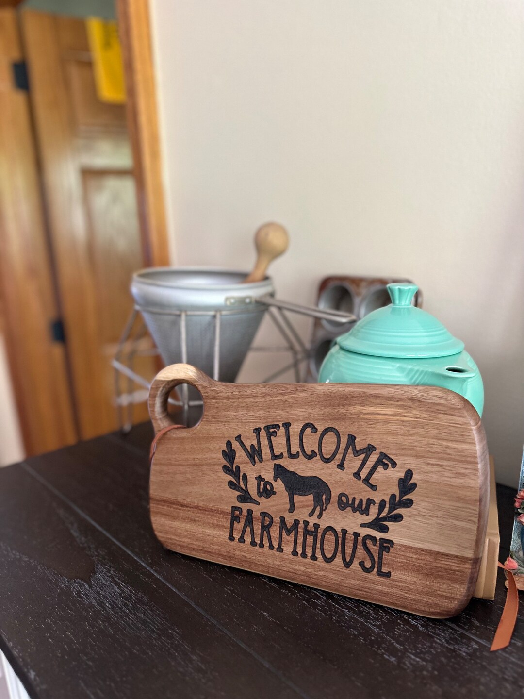 Laser Engraved Acacia Wood Farmhouse Decor Cutting Board - Etsy